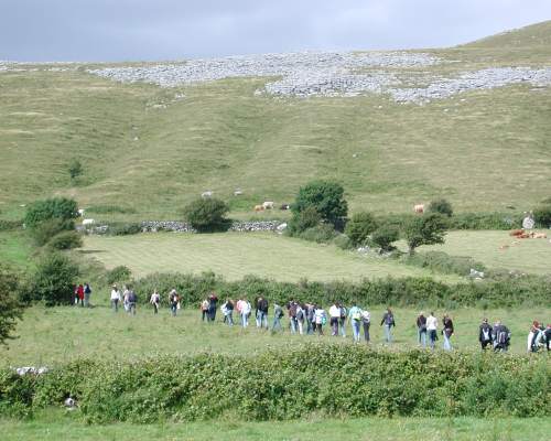 Course participants during a hiking trip in Ireland