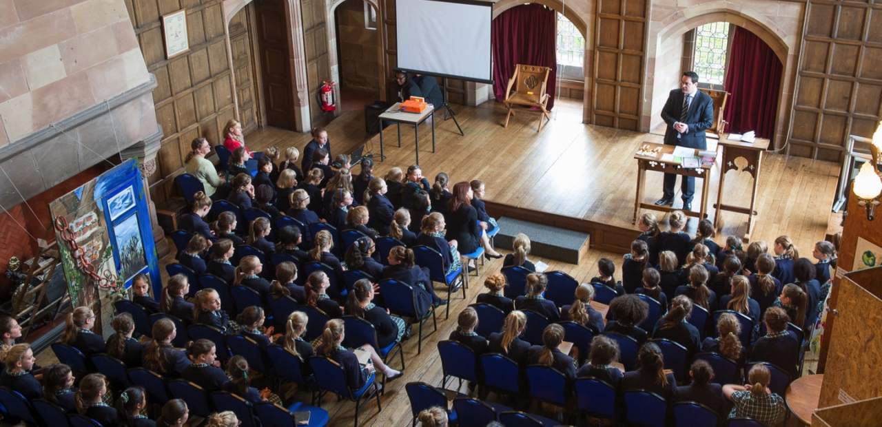 Adcote Boarding School auditorium