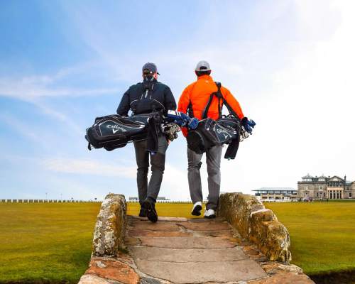 Golf course on the coast of Scotland